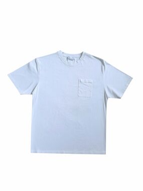Prada Milano White Pocket T-Shirt Crew Neck Short Sleeve Made in Italy XL